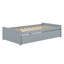 Lit simple en bois d'hévéa massif - 2 tiroirs-618786046
