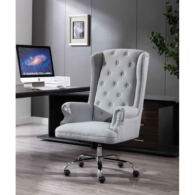 Linen Executive Chair, Grey