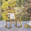 Chaise berçante d'extérieur en bois d'acacia massif Carey Classic-87691032