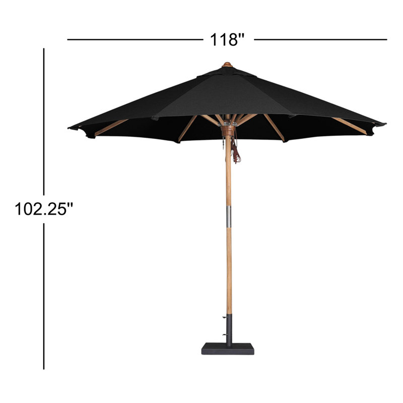 Baska 118'' W Umbrella, Black