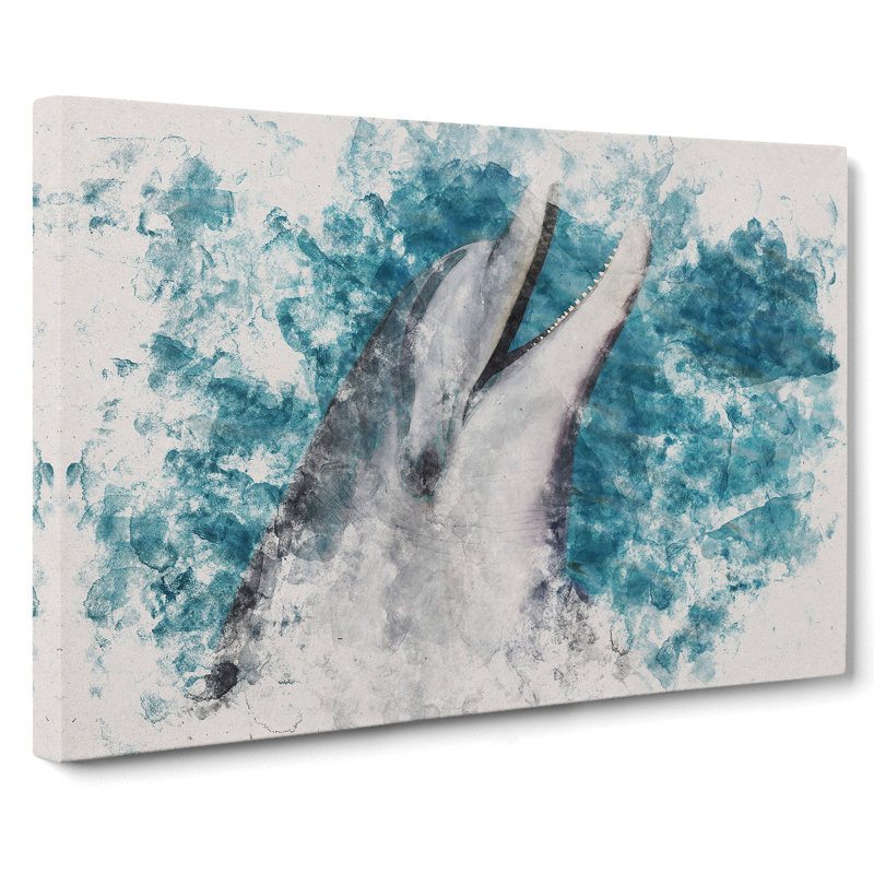 Dolphin - Wrapped Canvas, 40cm H x 60cm W x 3cm D