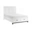 Grand lit plateforme en bois blanc doux avec tiroirs de rangement au pied de lit pour une chambre à coucher résidentielle-1723545631