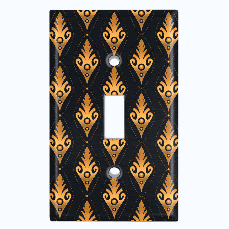 Patterned 1 - Gang Toggle Light Switch Standard Wall Plate