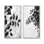 Feuilles noires, ombre silhouette I - art mural floral, collection 2 panneaux-510146356-510146358