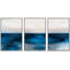 «Minimal Landscape Abstract Blue Ocean Horizon Landscape», impression sur toile 3 pièces-91260095-91260096