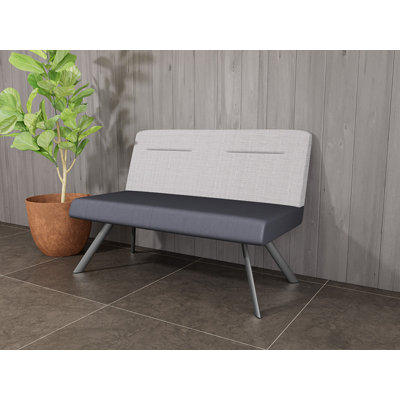 Willow Lounge Reception Armless Loveseat Steel Legs