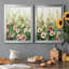 Sunlit Flora I - ensemble de 2 impressions encadrées sur toile-406487609-406487608
