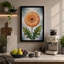 Orange Gerbera Study Botanical 1 Piece Wrapped Canvas Wall Art-1446701931-1446701943