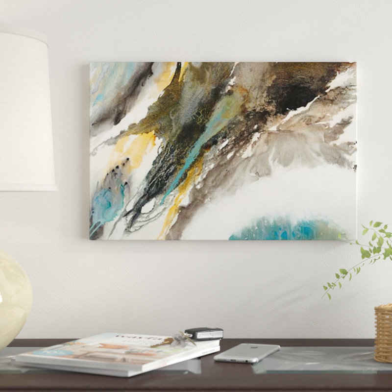 « liquid mercure », impression sur toile, H 8 po x l 12 po x P 0,75 po, Pas de tapis, Toile tendue
