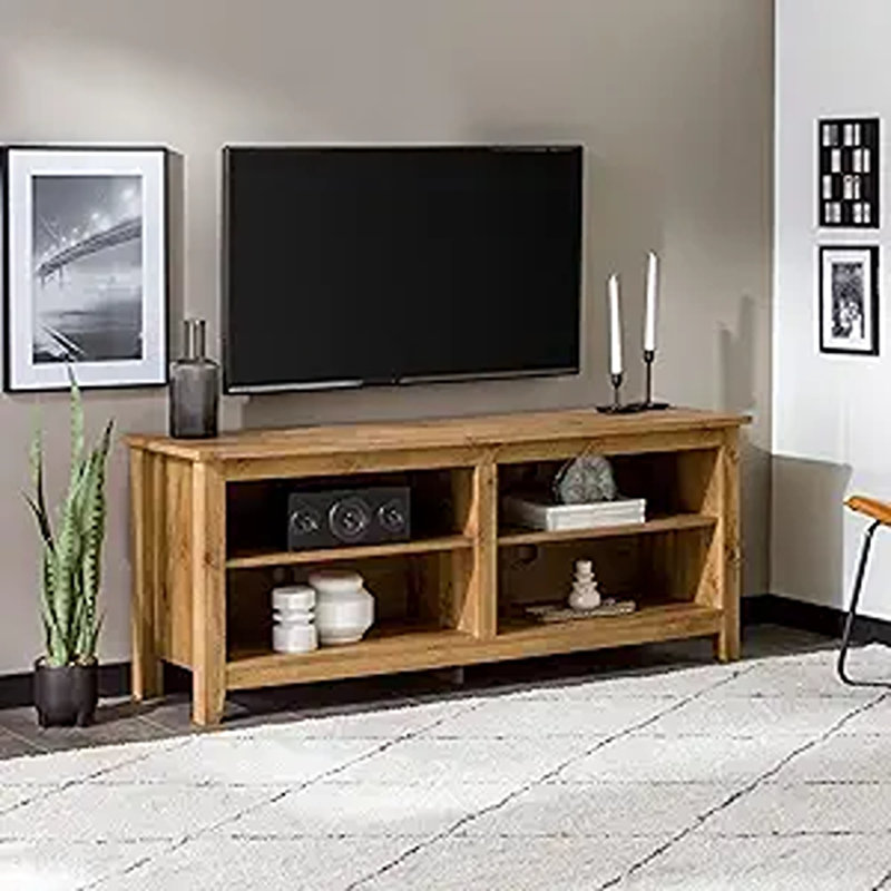 Sunbury Open Storage TV Stand, Barnwood, 58"