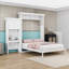 Lit escamotable en bois avec tablettes-163724373