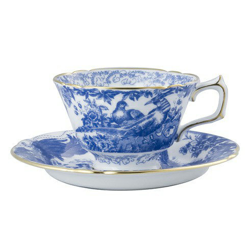 Aves Bone China Teacup, Blue