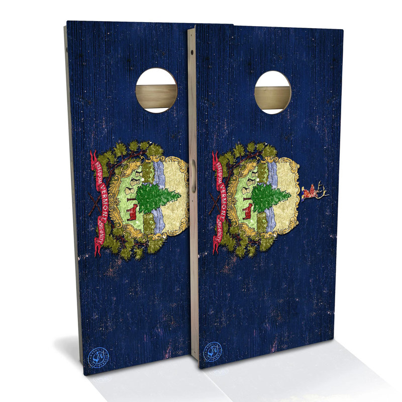 Ensemble de 2 panneaux de cornhole 2 'x 4' avec étui et lumières, Vermont