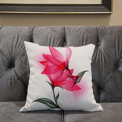 Polyester Blend Throw Square Indoor/Outdoor Pillow Cover & Insert