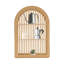3 -Piece Arch Bamboo and Pine Solid Wood and Bamboo Tiered Shelf