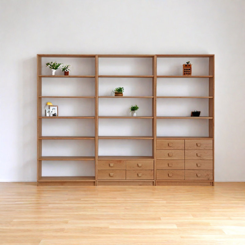 Bibliothèque minimaliste moderne de style européen, Marron clair