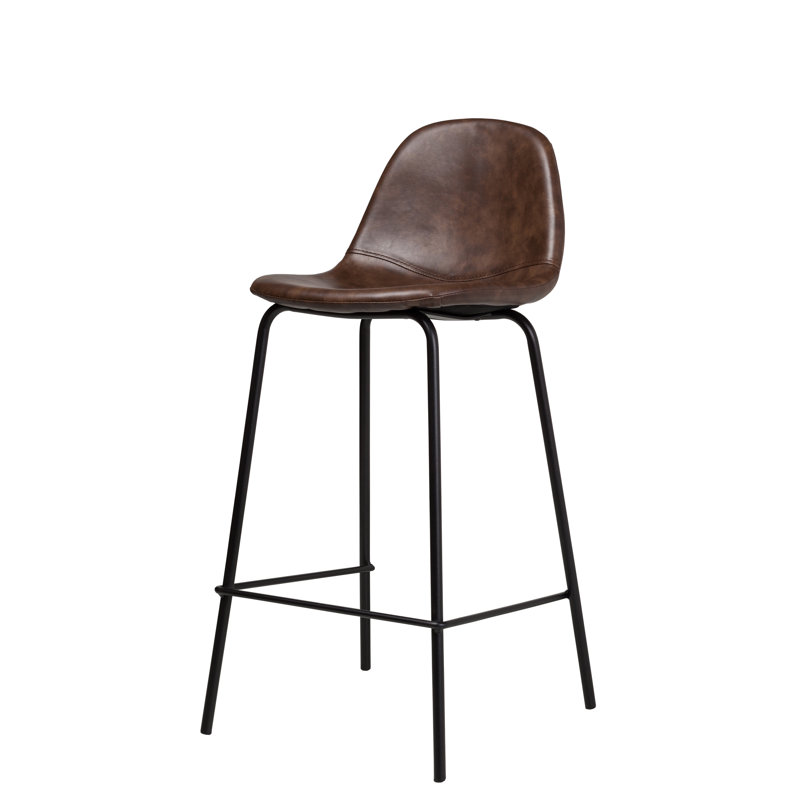 Tabouret de comptoir de 25,5 po Klorik, Brun vieilli, 29.5", 2