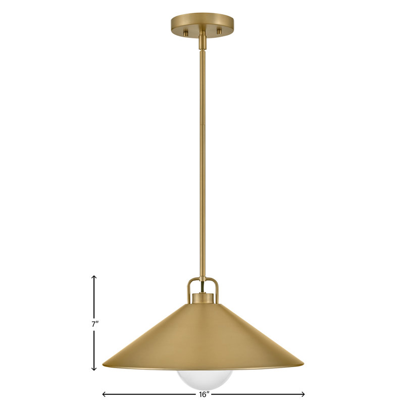 Zoë 1 - Light Lacquered Brass Single Pendant, Lacquered Brass