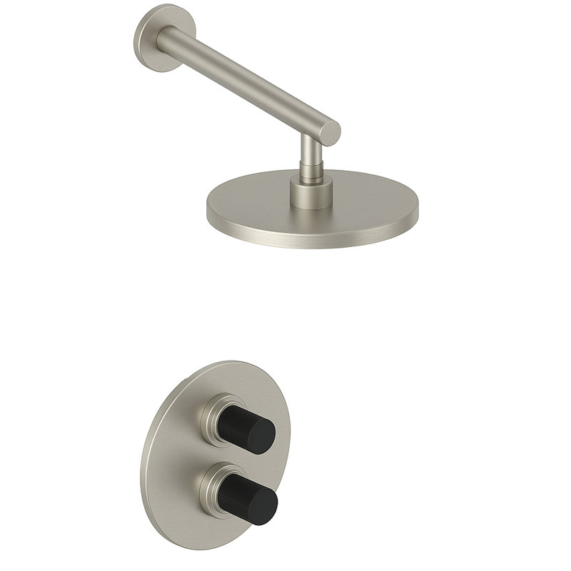 Agrippina Thermostatic Volume Control Shower Head with 8-Inch 1.8 GPM Rain Shower Head, Valve Included