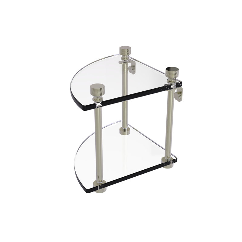 Tablettes murales de salle de bain Ballenas, Nickel poli