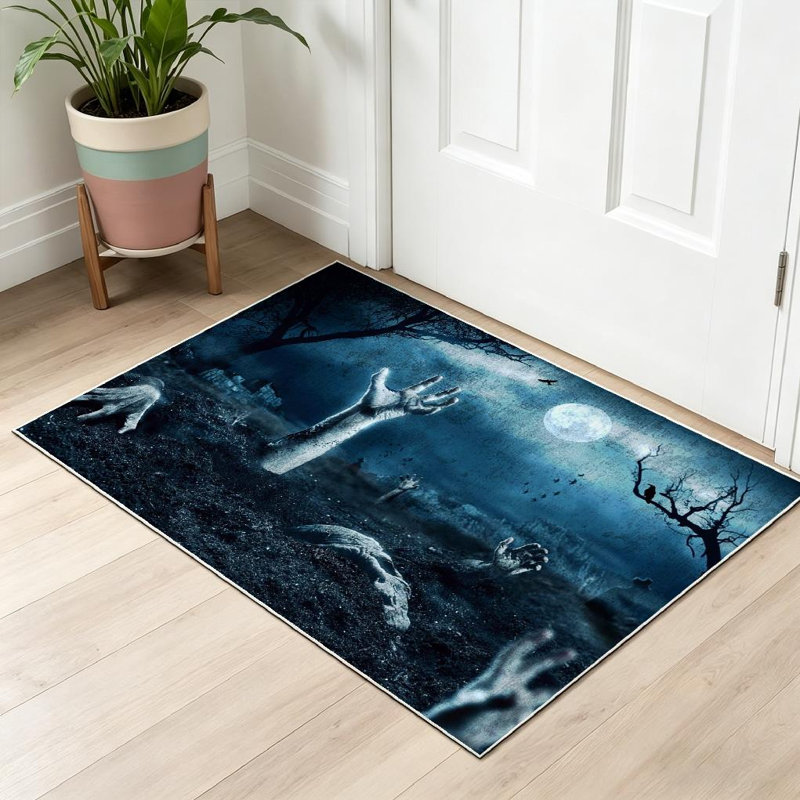 Tapis d'intérieur transparent Zombie of Halloween, Rectangle 32 po x 47 po