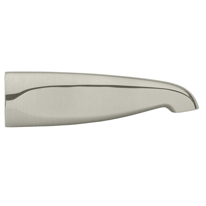 8-1/2" Reach Brass Wall Mount Bathtub Spout, Satin Nickel