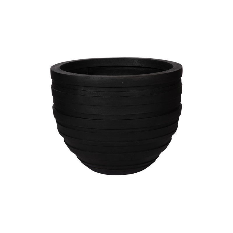 June Planter, Black, SM, 29" H x 35" W x 35" D
