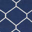 Tapis géométrique en laine / coton tissé à la main Rodgers - blanc / bleu-754581649