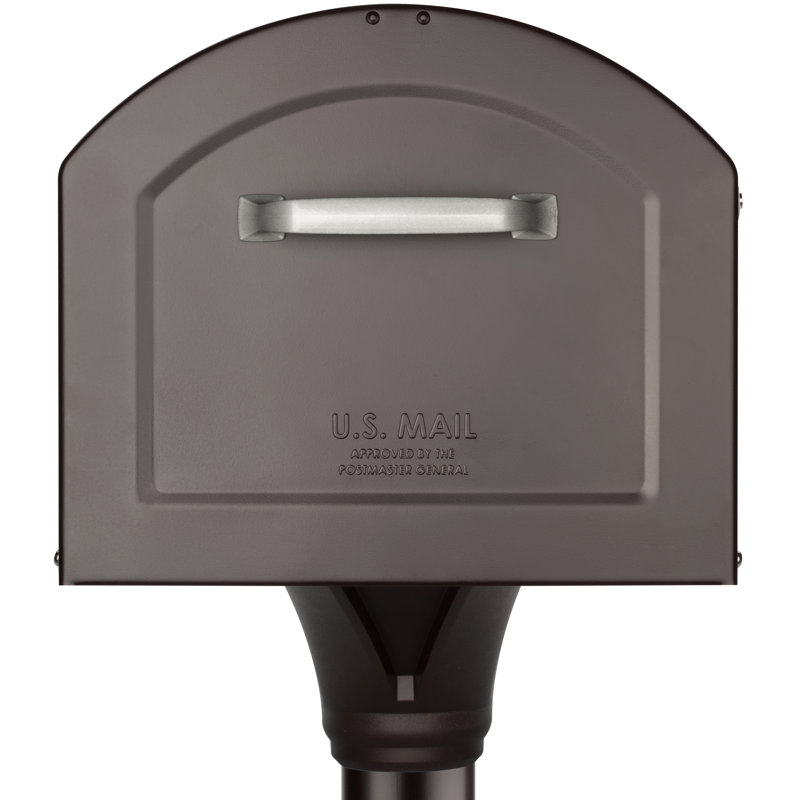 Post Mounted Mailbox, Rubbed Bronze, Rubbed Bronze