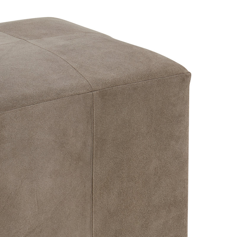 Square Leather Ottoman