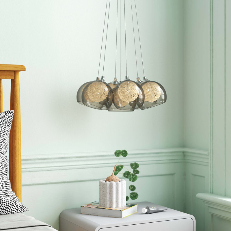 Theodore 7 - Light Metal Cluster Pendant