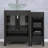  36" Single Bathroom Vanity Set with Glass Sink, Water Saving Faucet, Pop up Drain-931468066-931468067