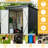 All Weather Outdoor Storage Unit 6X4 Ft - Black, Galvanized Metal Black Weather, Handles