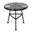 Table d'appoint grise avec plateau moderne en verre trempé durable