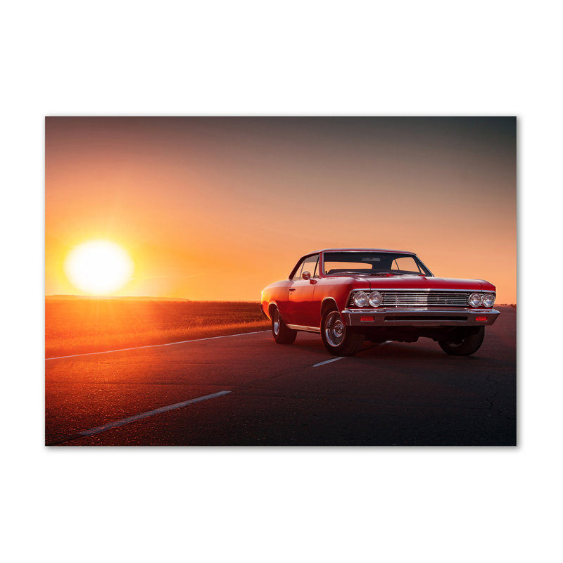Red Car - Wrapped Canvas Print