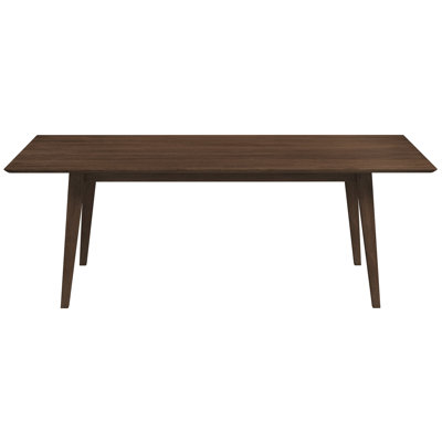 Table de salle à manger rectangulaire en bois massif de style moderne 86 po