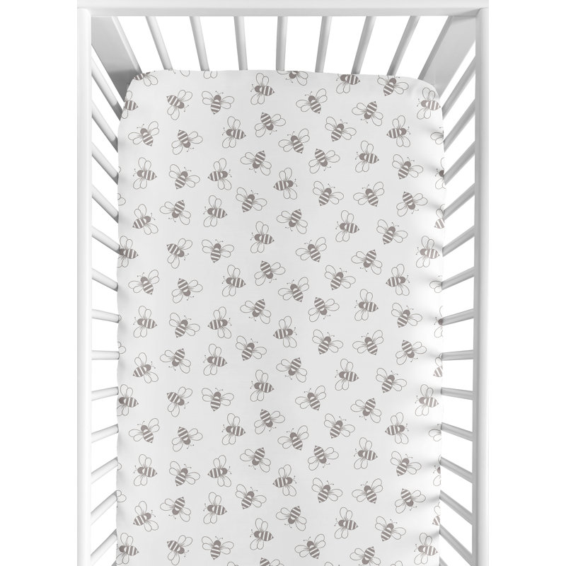 Bees Animals - Piece Standard Crib Fitted Sheet