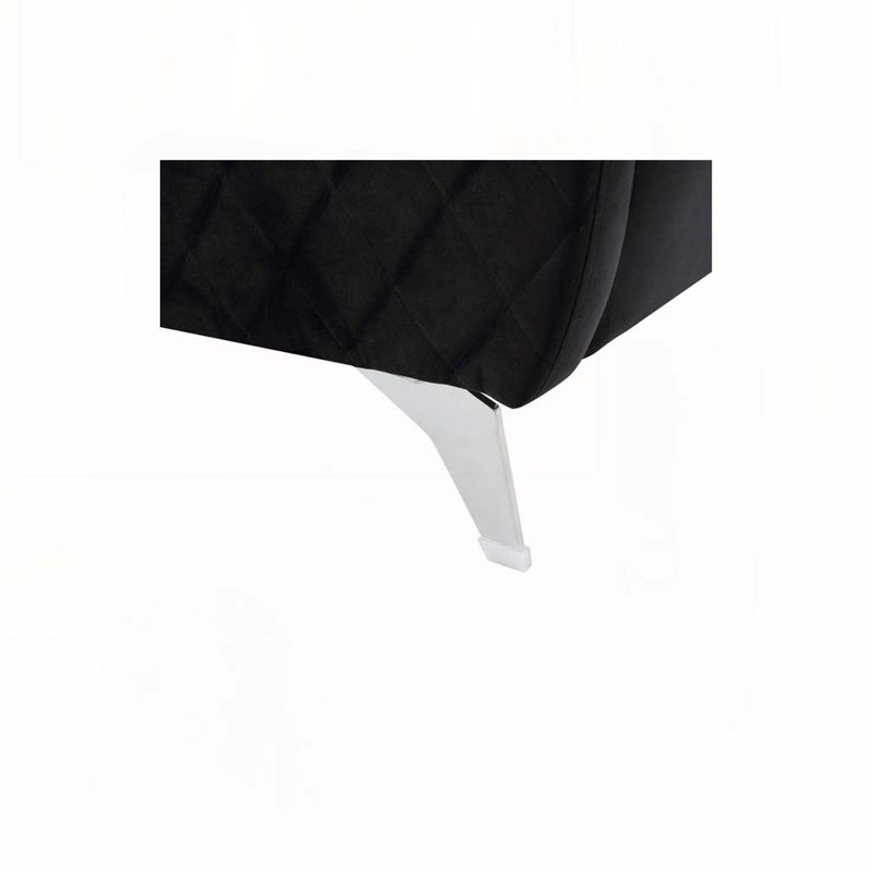 Fauteuil d'appoint en velours, Noir