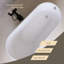 Baignoire de trempage autoportante 65 po en acrylique blanc brillant 65 po
