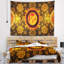 Tapisserie d’art abstract golden psychédélique relaxing-28497821