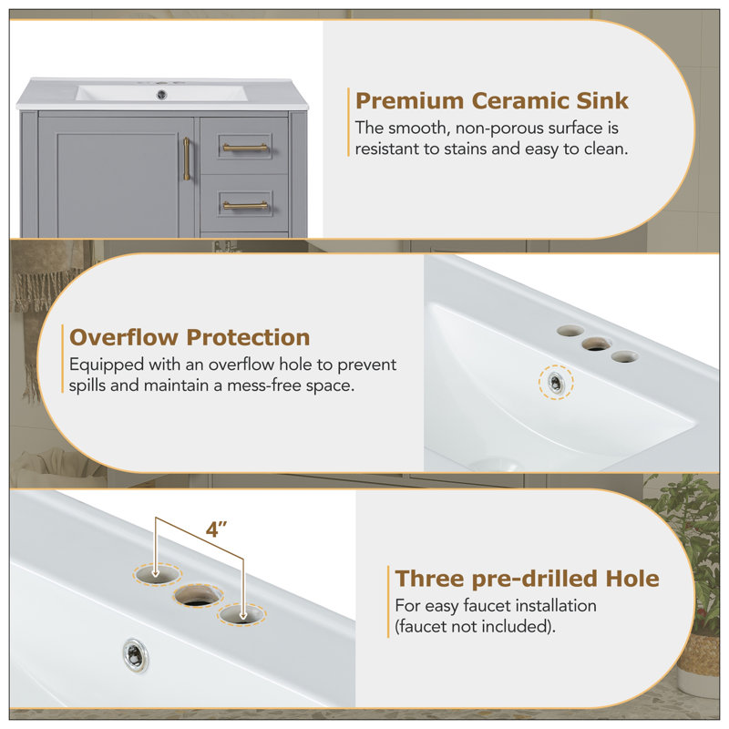 Vanities For Bathroom, Gray