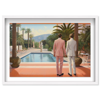 Poolside Romance Duo Shadowbox by Oliver Gal