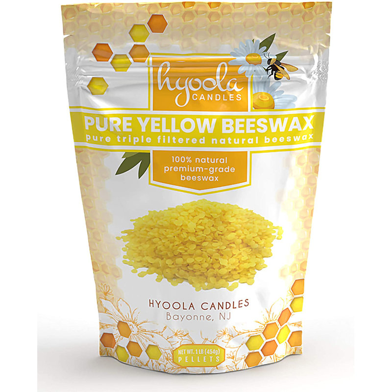 Bougie à la cire Hyoola, Jaune, 1