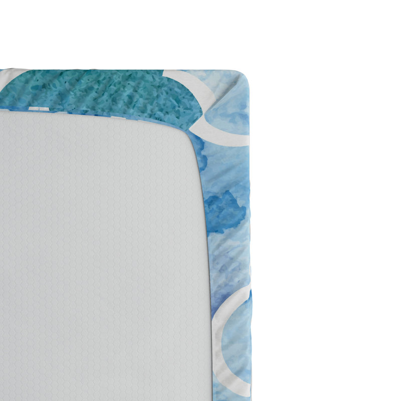 Microfiber Geometric Fitted Sheet, Twin Fitted Sheet