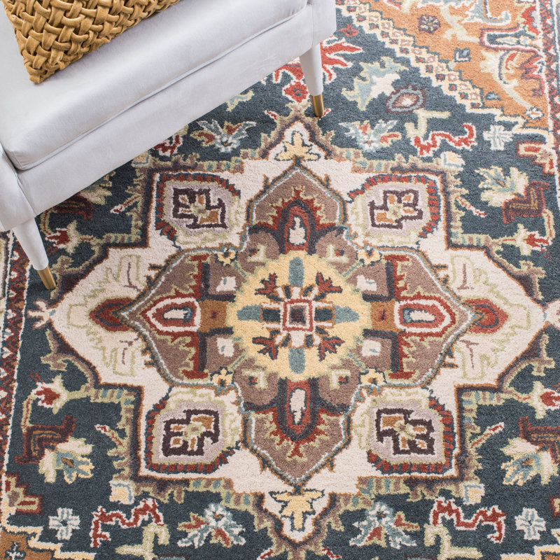 Tapis oriental en laine touffeté à la main Parul, Rond 8 pi