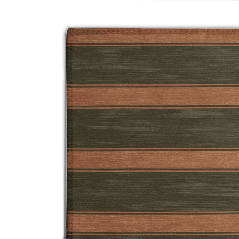 Tapis intérieur / extérieur brun HorizontalStripes, Rectangle 4pi x 6 pi