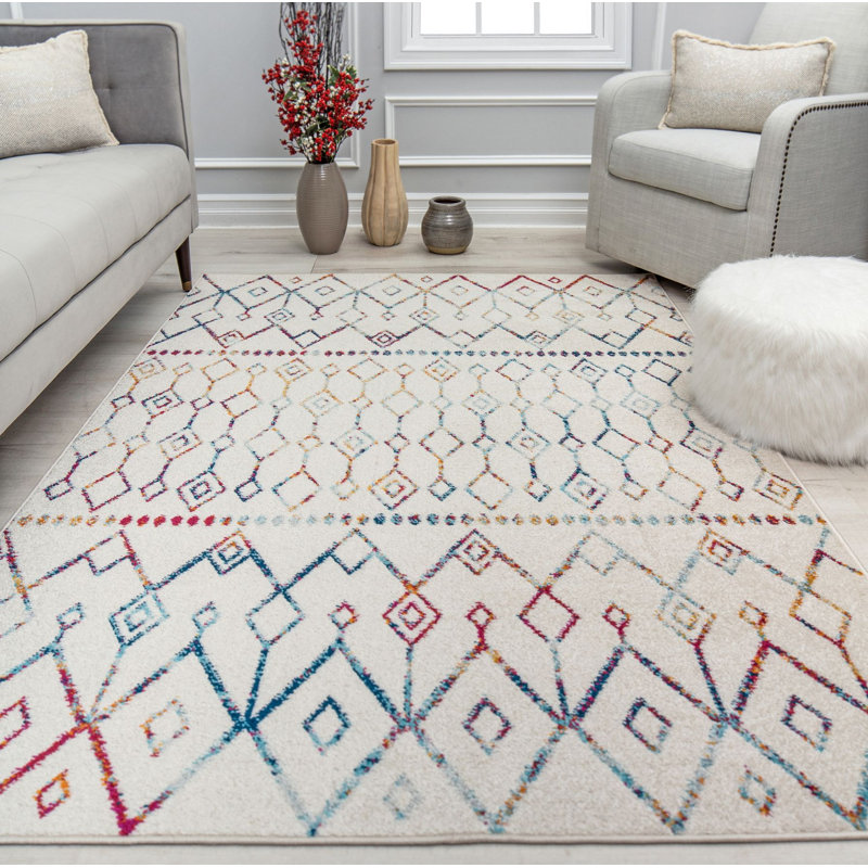 Ildiko Knox Tribal Confetti Mix Area Rug, Rectangle 5' x 7'