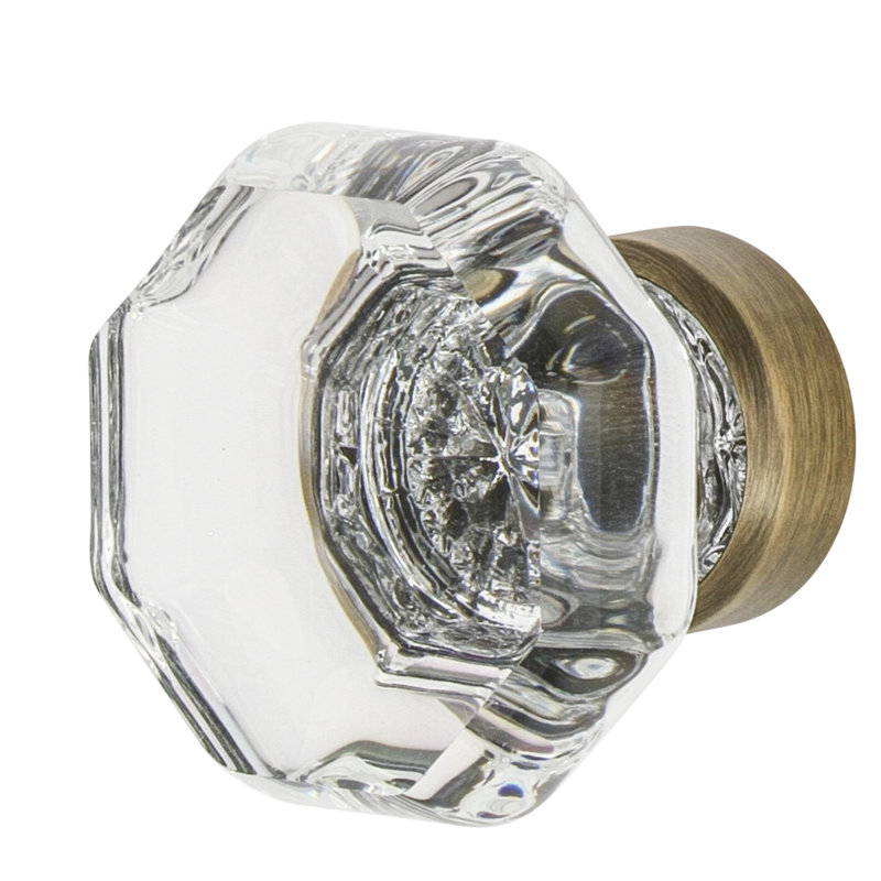 Waldorf 1.375" Length Geometric Knob, Antique Brass