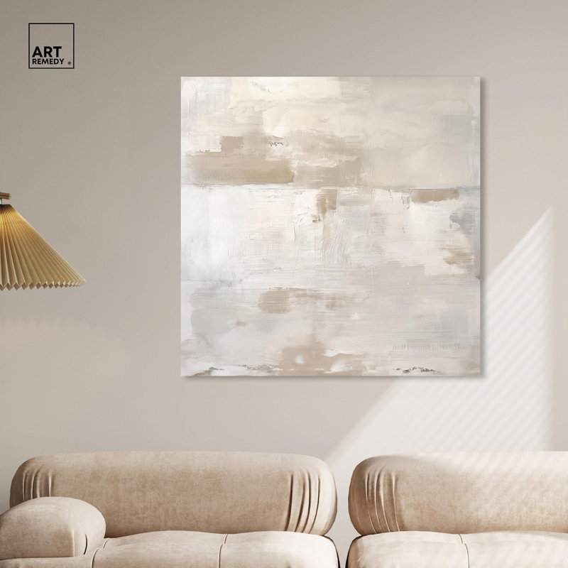 Arid Hues (I) Canvas Minimalist Abstracts by Art Remedy, 40" H x 40" W x 1.5" D, Wrapped Canvas
