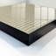 Key box, Opens to the right, 30x30x5, White, Delicate pattern of beige stripes, 